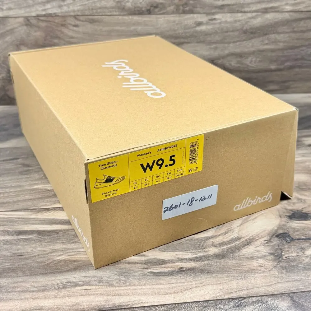 NIB Allbirds 9.5 Tree Glider Chromatic Blizzard Multi Athletic Shoes Sneaker - Picture 10 of 10